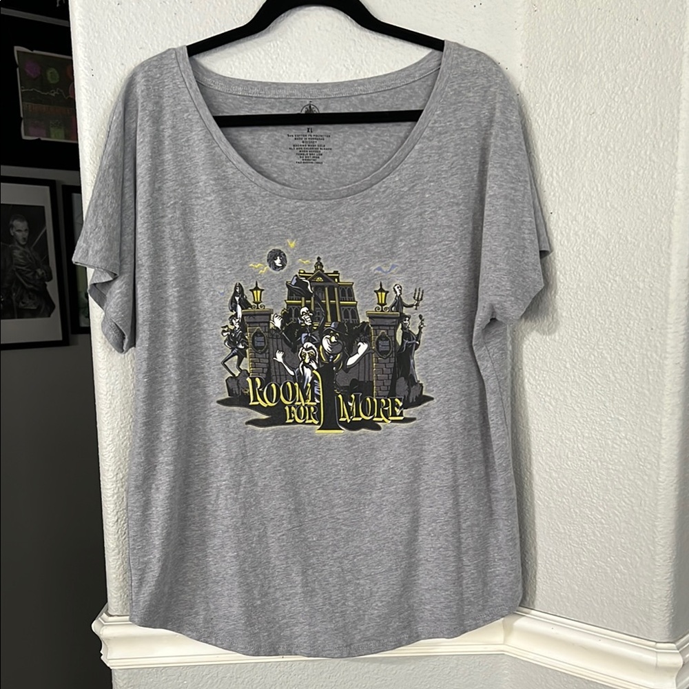 Disney Gray Relaxed Haunted Mansion Short Sleeve Tee